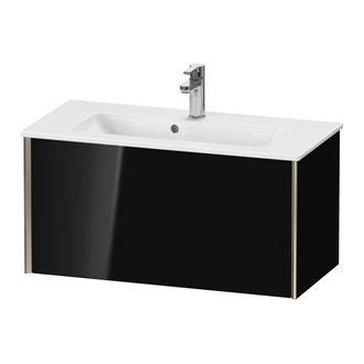 Тумба подвесная компакт, под раковину Duravit XViu 81 x 39 см, чёрный глянцевый (XV40790B140) фото 1 Aquada.com.ua
