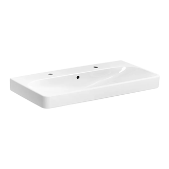 Раковина подвесная Geberit Smyle Square 90 х 48 х h16,5 см, с 2 отверстиями под смеситель (500.252.01.1)