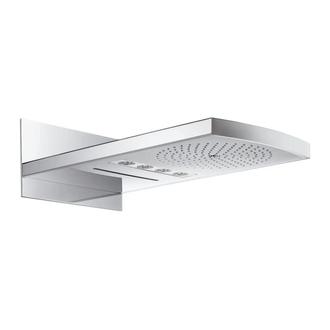Верхний душ с подсветкой Hansgrohe Raindance 548х280 мм (белый/хром) 28410400
