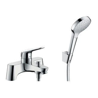 Смеситель на борт ванны Hansgrohe Novus (цвет - хром), с ручным душем (71044000) фото 1 Aquada.com.ua