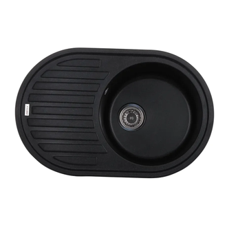 Мийка кухонна Zerix ZS-7750R-03 Чорна (ZX4556)