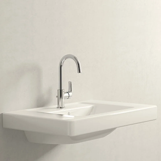 Смеситель для раковины Grohe Eurosmart (цвет - хром), с донным клапаном (23537002) фото 2 Aquada.com.ua