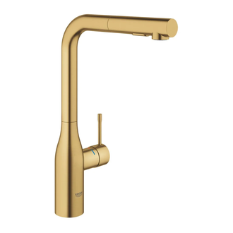 Змішувач для кухні Grohe Essence одноважільний з висувною лійкою, brushed cool sunrise (30504GN0)