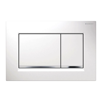 GEBERIT SIGMA 30 cмывная клавиша, двойной смыв, белый/хром глянцевый/белый (115.883.KJ.1) фото 1 Aquada.com.ua