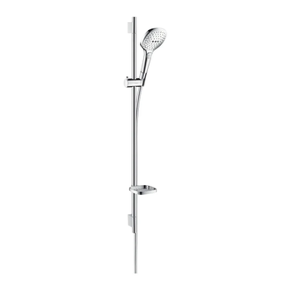 Душевой гарнитур Hansgrohe Raindance Select 120 3jet EcoSmart 9 л/мин со штангой 90 см и мыльницей (цвет - хром) (26623000) фото 1 Aquada.com.ua