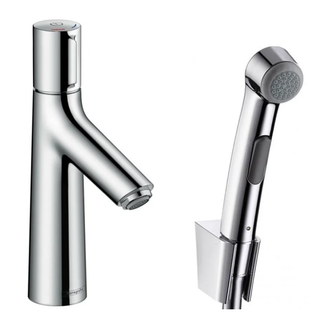 Змішувач для умивальника Hansgrohe Talis Select S 100 із зливним клапаном і гігієнічним гарнітуром, хром (72291000)