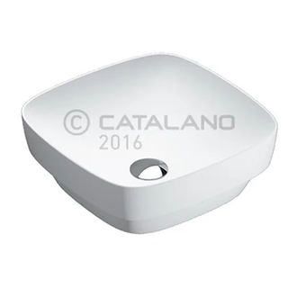 Раковина накладная на столешницу Catalano Green Lux / Colori 40 х 40 см, белый матовый (140AGRLXBM) фото 1 Aquada.com.ua