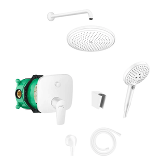 Душевая система скрытого монтажа Hansgrohe (цвет - белый матовый) (71745700+01800180+26220700+27413700+26530700+28331700+27454700+28276700) фото 1 Aquada.com.ua