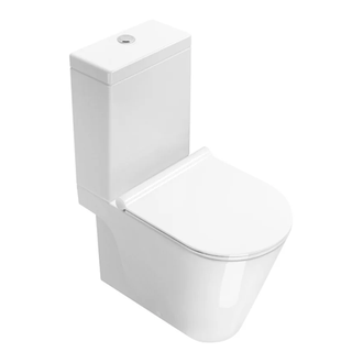Унитаз напольный с бачком Catalano New Zero с сиденьем Soft Close plus (ободковый) (1MPZN00+1CMSZ00+5SCSTP000) фото 1 Aquada.com.ua