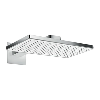 Верхний душ Hansgrohe Rainmaker Select 460 1jet (цвет - хром/белое стекло) (24003400) фото 1 Aquada.com.ua