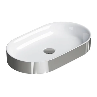 Раковина накладная на столешницу Catalano Horizon 60 х 35 см, Silver-white (160AHZBA) фото 1 Aquada.com.ua