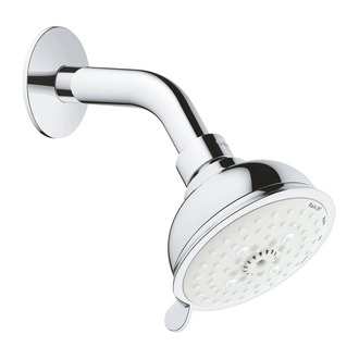 Верхній душ і душовий кронштейн Grohe Tempesta Rustic 100, хром (26089001)