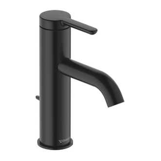 Смеситель для раковины Duravit C.1 (цвет - чёрный матовый), с донным клапаном (C11020001046) фото 1 Aquada.com.ua