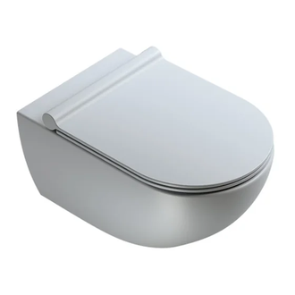 Унитаз подвесной NewFlush (безободковый) Catalano Sfera с сиденьем Soft Close, серый матовый (1VSF54RCS+5SCSTPCS) фото 1 Aquada.com.ua