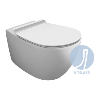 Simas Vignoni Унитаз подвесной Rimless, белый матовый (VI18WM/F85)