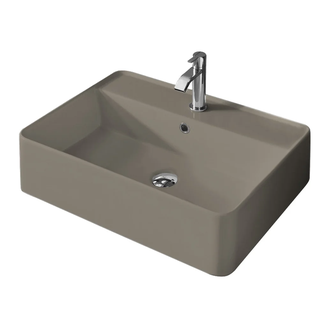 Nic-Design Умивальник на стільницю Nic Design Semplice 60х45х16 см з отвором під змішувач, Sabbia матовий C/F (001384051 CF)