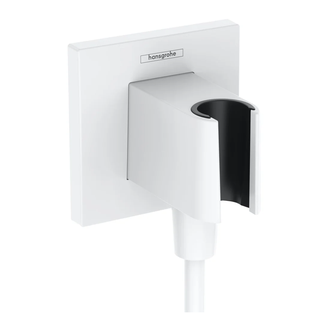 Шлангове приєднання Hansgrohe FixFit Porter E з тримачем, Matt White (26889700)