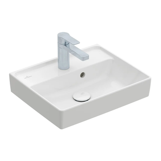 Маленькая (мини) раковина 45 х 37 см Villeroy & Boch Collaro (альпийский белый, с переливом) (43344501) фото 1 Aquada.com.ua