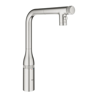 Змішувач для кухні Grohe Essence Smartcontrol з висувною лійкою, supersteel (31892DC0)