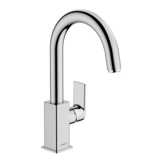 Смеситель для раковины Hansgrohe Vernis Shape (цвет - хром), с поворотным изливом и донным клапаном (71564000) фото 1 Aquada.com.ua