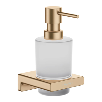 Дозатор для жидкого мыла Hansgrohe AddStoris, матовая бронза/стекло матовое (41745140) фото 1 Aquada.com.ua