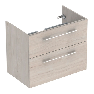 Тумба под раковину Geberit Selnova Square, slim rim 80 см, орех светлый 501.211.00.1