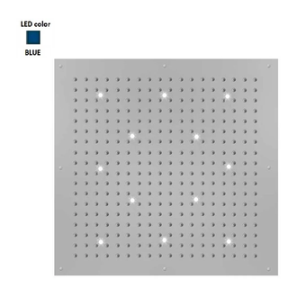 Верхній душ BOSSINI DREAM-XL CUBE, 12LED (синій), для підвісної стелі 100x100сm, хром (WI0383000030216)