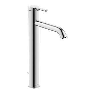 Смеситель для раковины высокий Duravit C.1 (цвет - хром), с донным клапаном, излив 166 мм (C11040001010) фото 1 Aquada.com.ua