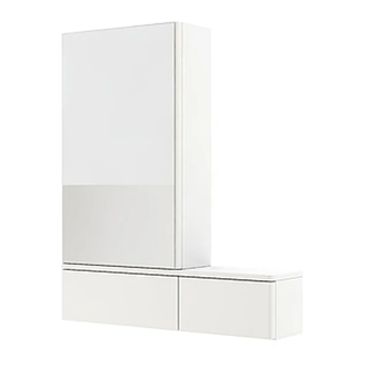 KOLO NOVA PRO шкафчик с зеркалом 80cm, левый, белый глянец (88432000) фото 1 Aquada.com.ua