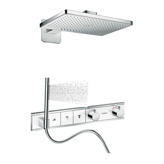 Душевая система скрытого монтажа с термостатом Hansgrohe rainselect 460 х 300 2jett (наружная и скрытые части) (35275002) фото 1 Aquada.com.ua