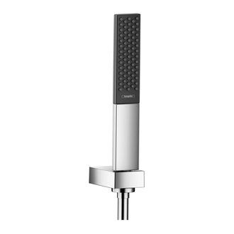 Душевой гарнитур Hansgrohe Rainfinity (цвет - хром/чёрный), 1 тип струи, шланг 1250 мм (26857000) фото 1 Aquada.com.ua