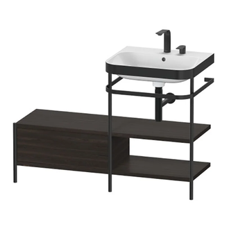 Раковина c-bonded с напольной металлической консолью Duravit Happy D.2 Plus 120 х 49 см (HP4745E6969) фото 1 Aquada.com.ua