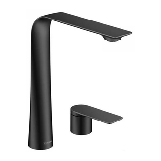 Смеситель для раковины высокий на 2 отверстия Duravit D.1 (цвет - чёрный матовый) (D11130002046) фото 1 Aquada.com.ua