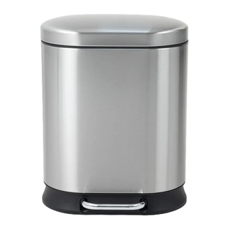 Відро для сміття з плавним закриттям овальне Mixxus Premium Strong-TC0105 SS Color 5л колір наржаві (MI7080)