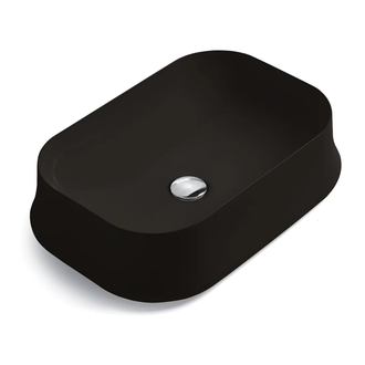 Раковина накладная на столешницу Simas Sharp 60х 42 см, чёрный матовый (SH08NM) фото 1 Aquada.com.ua