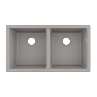 Кухонна мийка Hansgrohe S510-U770 під стільницю 820х450 на дві чаші 370/370, Concretegrey (43434380)