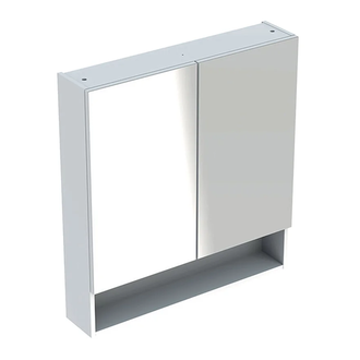 Geberit SELNOVA Square шкафчик зеркальный 78,8*85*17,5см, двухдверный, белый глянец (501.268.00.1)