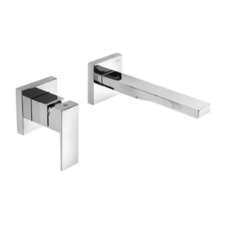 Смеситель для раковины со стены TRES Cuadro 245 mm хром (00620011) фото 1 Aquada.com.ua