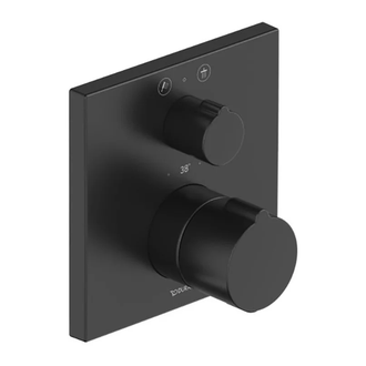 Термостат для душа скрытого монтажа, на 2 потребителя Duravit C.1 (цвет - чёрный матовый) (C14200013046) фото 1 Aquada.com.ua