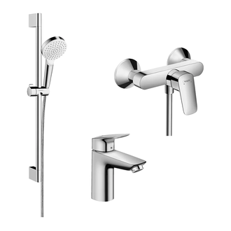 Набор смесителей для душа 3-в-1 Hansgrohe Logis/Crometta (цвет - хром/белый) (10012019) фото 1 Aquada.com.ua