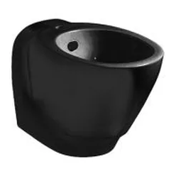 Биде напольное Simas Bohemien, чёрный с декором (BO04nero-decorTP) фото 1 Aquada.com.ua