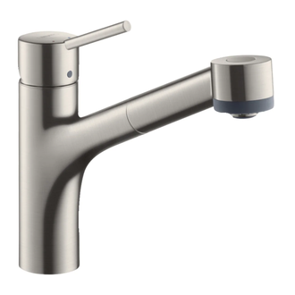Смеситель для кухни 170, с вытяжным душем, 2jet Hansgrohe Talis M52 (цвет - сталь) 73860800
