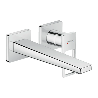 HANSGROHE Смеситель для раковины однорычажный с дугообразной ручкой и изливом 225 мм, настен. монтаж, хром Metropol (74526000) фото 1 Aquada.com.ua