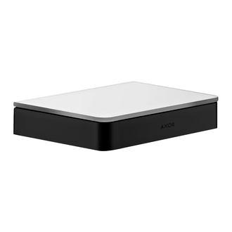 Полочка 150 мм Axor Universal Accessories, satin black/стекло матовое (42840350) фото 1 Aquada.com.ua
