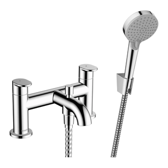 Смеситель на борт ванны Hansgrohe Vernis Blend (цвет - хром), с душевым гарнитуром (71461000) фото 1 Aquada.com.ua