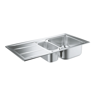 GROHE Мийка для кухні 970 x 500 мм з ексцентриком, 2 чаши, матова (31567SD0)