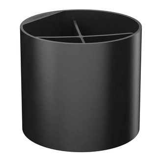 Стакан для зубных щёток Ø 12,6 см Hansgrohe WallStoris, чёрный матовый (27921670) фото 1 Aquada.com.ua