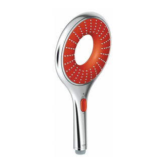 Лейка для душа Grohe Rainshower Icon (хром/красный), 2 вида струи (27443000) фото 1 Aquada.com.ua