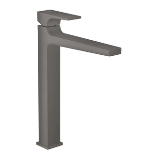 Смеситель для раковины высокий Hansgrohe Metropol (цвет - матовый чёрный хром), с донным клапаном Push-Open (32512340) фото 1 Aquada.com.ua