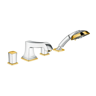 Смеситель на борт ванны Hansgrohe Metropol Classic (цвет - хром/золото) (31315090) фото 1 Aquada.com.ua
